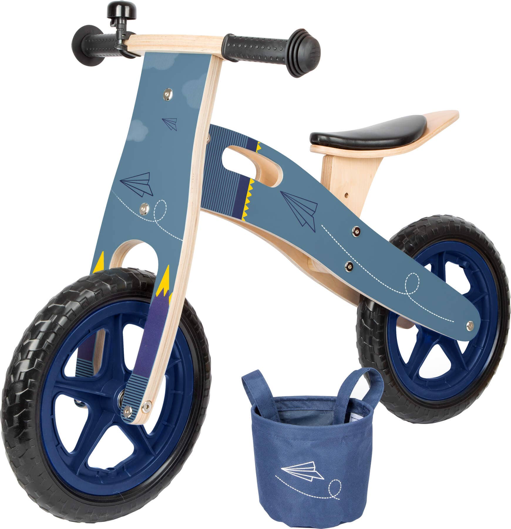 small foot - Wholesale Bike/Scooter - Kids - Balance Bike Blue Paper Airplane2