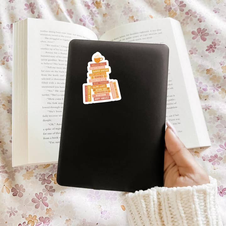 Chapter & Craft Studio - Wholesale Sticker - Fall Book Stack Sticker1