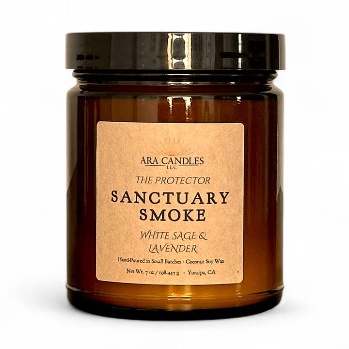 AraCandles - Wholesale Jar/Filled Candle - The Protector — Sanctuary Smoke0