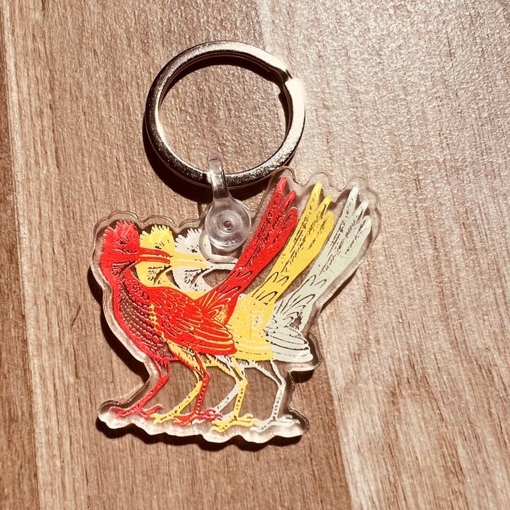 Portachiavi Lucite Roadrunners per la vendita all'ingrosso da parte di Rancho Relaxo