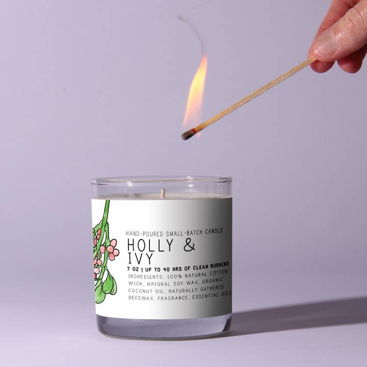 Just Bee - Wholesale Jar/Filled Candle - Holly & Ivy - Just Bee Candles