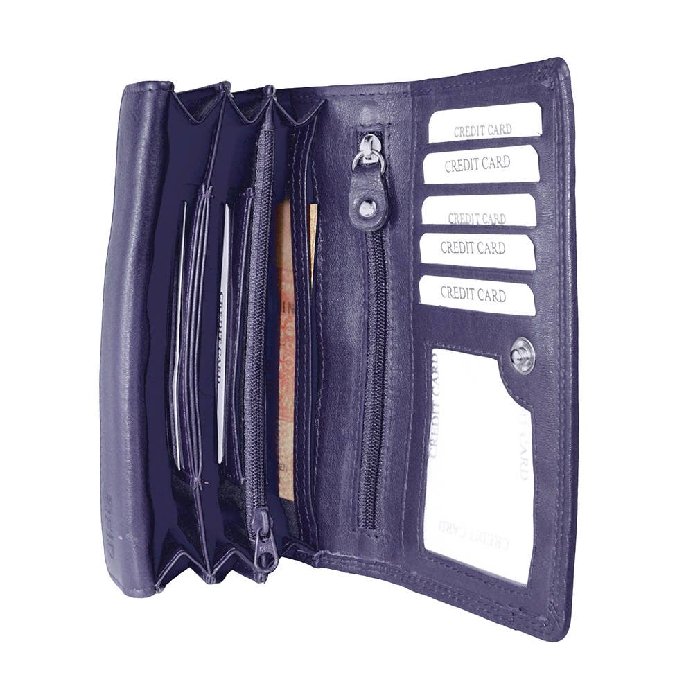 Arrigo - Wholesale Wallet - Women's - Wallet Leather Ladies RFID - Leather Woman Harmonica Wallet43