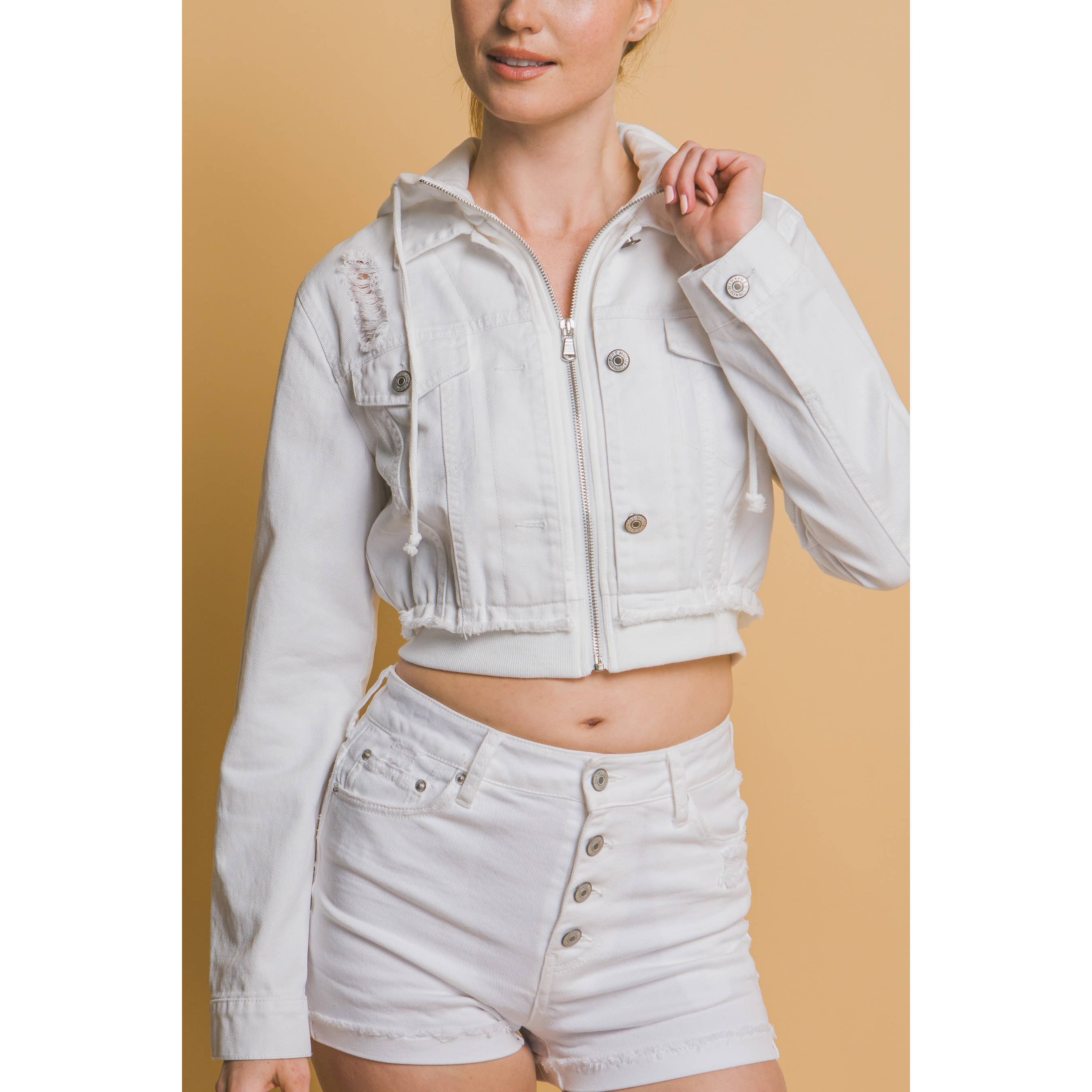 Apolline – Großhandel Jacke – Damen – Kurz geschnittene Jeansjacke5