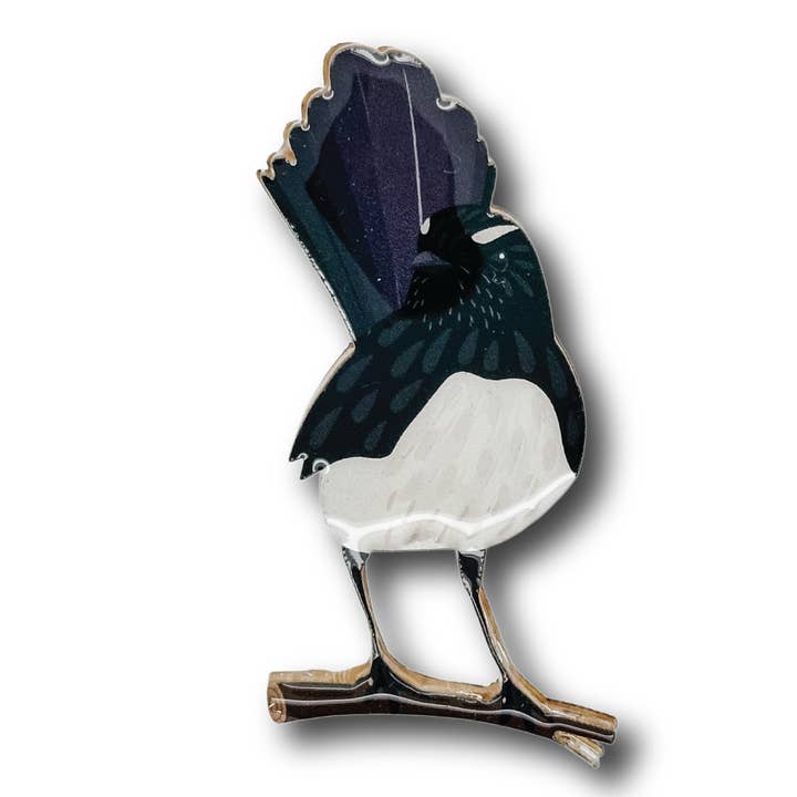 Willie Wagtail Brooch for wholesale by Selatan