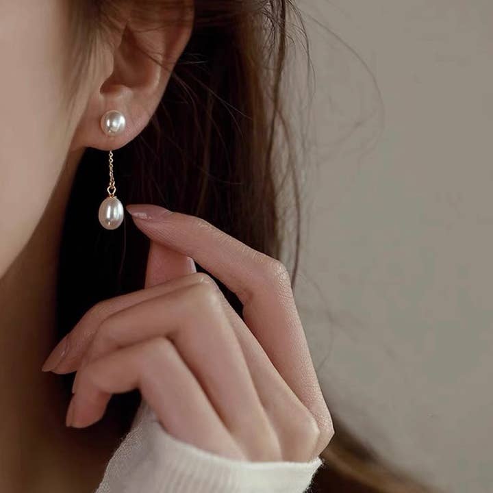 boucles d'oreilles perles d'eau douce pour la vente par happyzzzsu