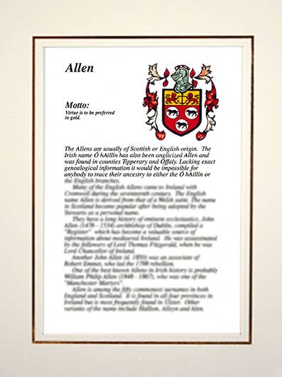 Allen voor wholesale door Family Histories