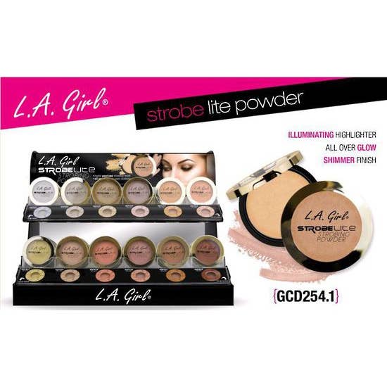 LA Girl Strobe Lite Strobing Powder,12 Colors,144 EA/Display for wholesale by KT Supply