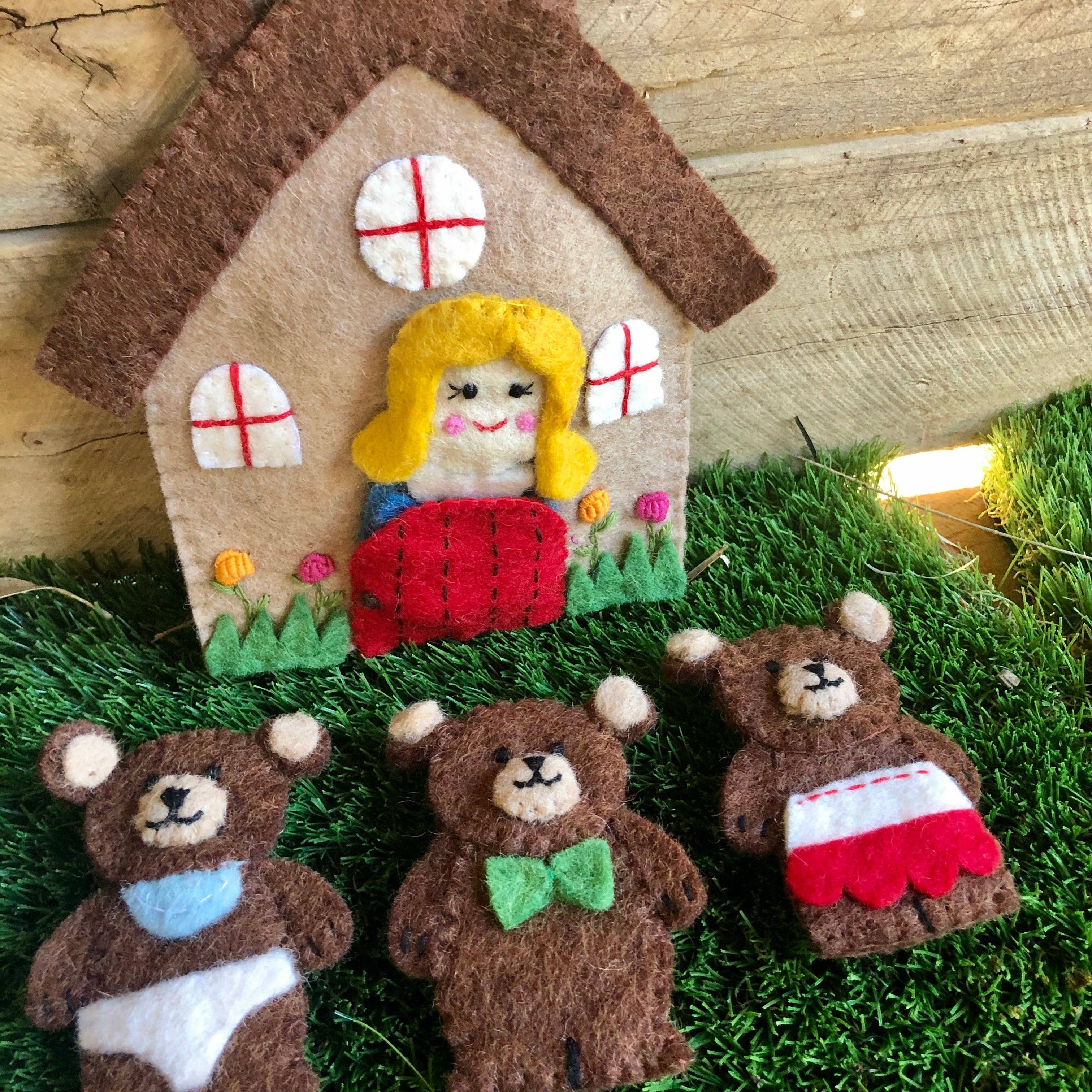 PASHOM - Wholesale Finger Puppet - Kids & Baby - Goldilocks and the Three Bears Finger Puppet Play Bag2