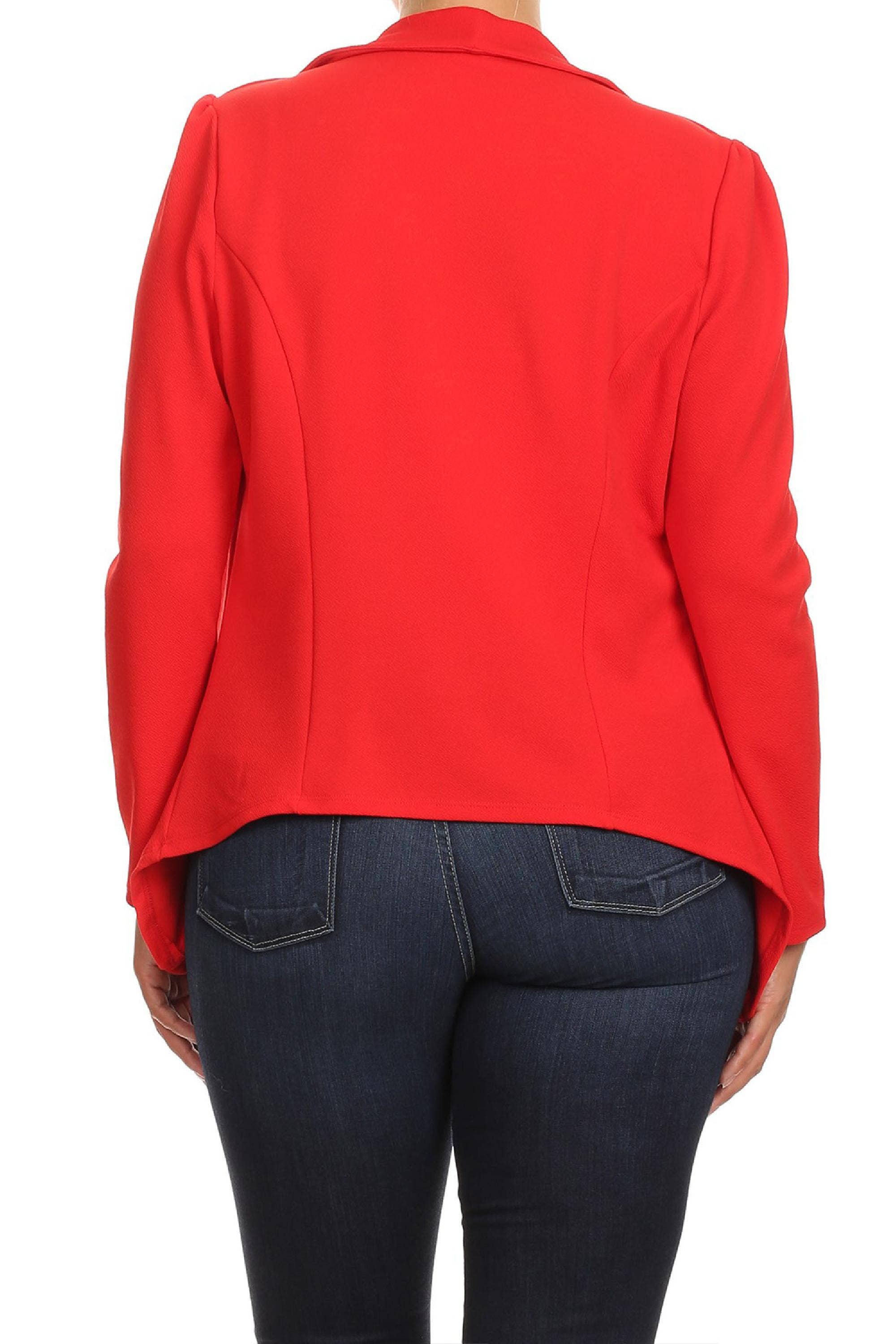 MOA COLLECTION – Blazer - Mulher por atacado – Jaqueta feminina sólida de mangas compridas para escritório43