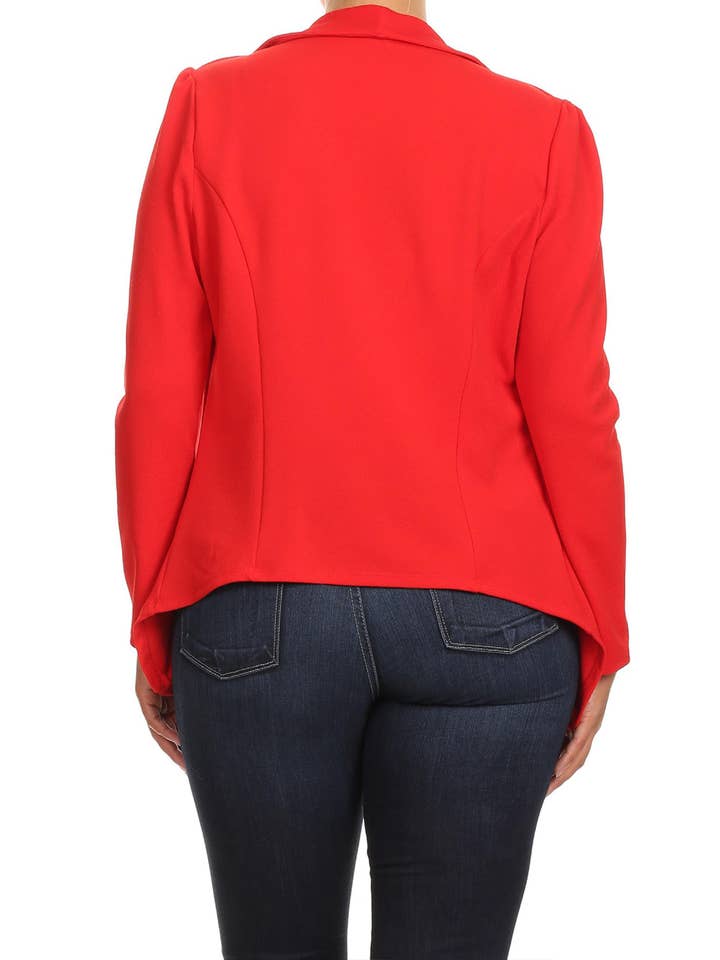 MOA COLLECTION – Blazer - Mulher por atacado – Jaqueta feminina sólida de mangas compridas para escritório43