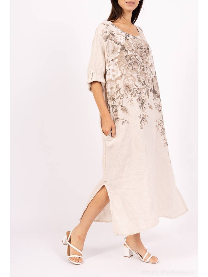 Shyloh - Wholesale Dress - Women's - Floral linen dress 14956