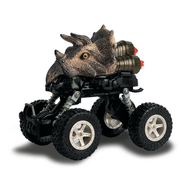 Wild TurboHeadz Pull Back Off-Roaders - Triceratops for wholesale by Deluxebase