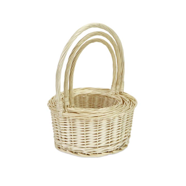 Cheungs Home Decor - Wholesale Food Gift Basket - Kirkel Brown Nested Round Basket Set