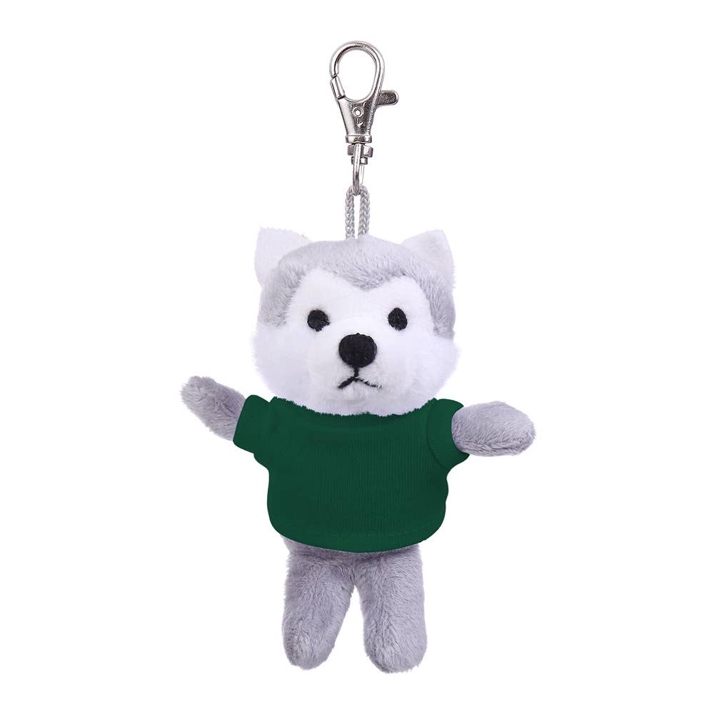 Plushland - Wholesale Keychain - Unisex - 4" Keychain - Husky with customized shirt3