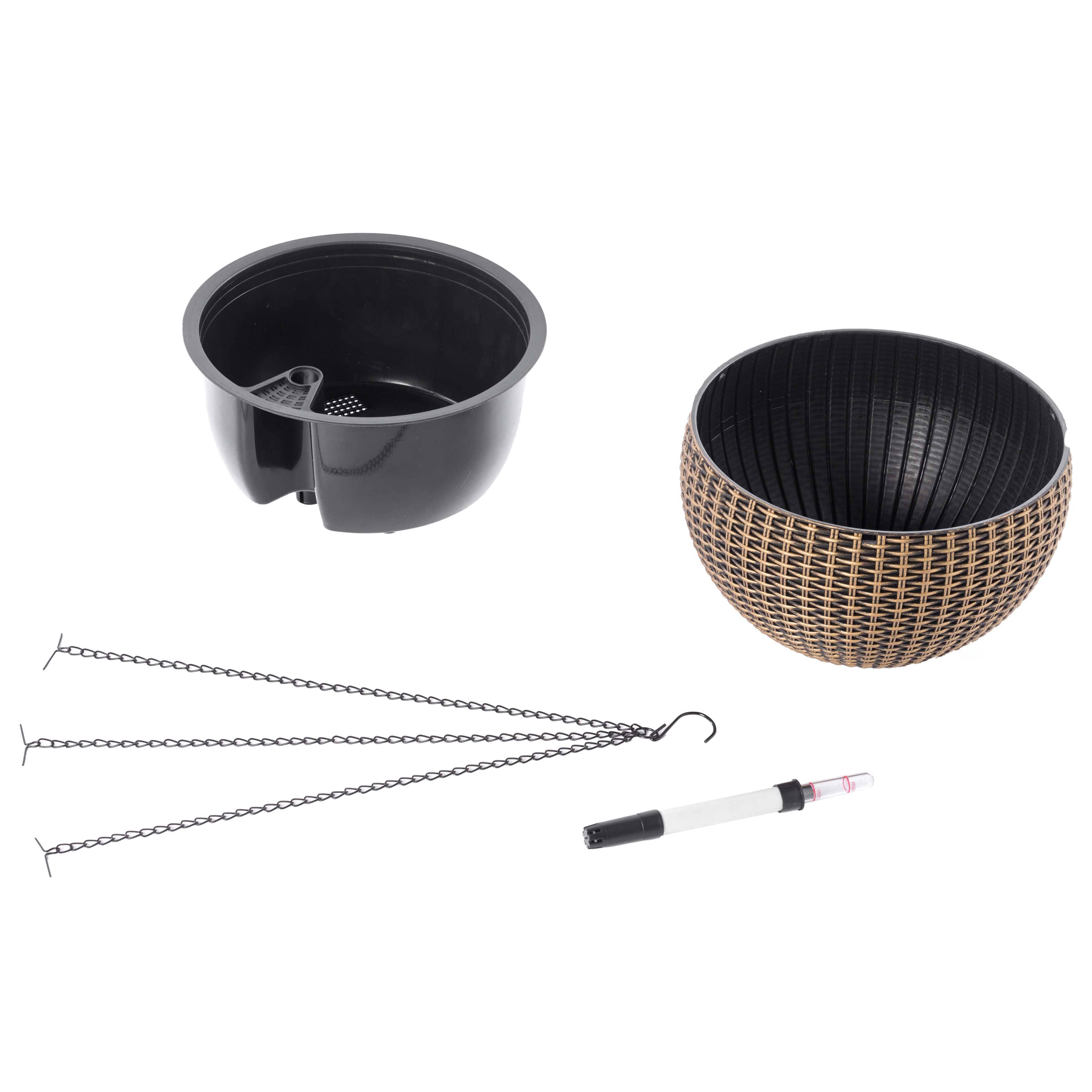 Quickway Imports - Wholesale Hanging Planter - 10" Self Watering Bronze Hanging Basket Flower Planter13