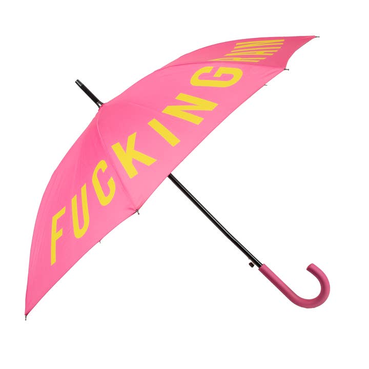 Fisura - Wholesale Umbrella - Unisex - "Fucking Rain" Pink Umbrella