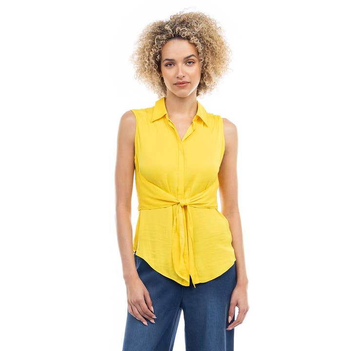 Naked Zebra - Wholesale Tank Top - Women's - Sleeveless Shirt With Front Node Detail