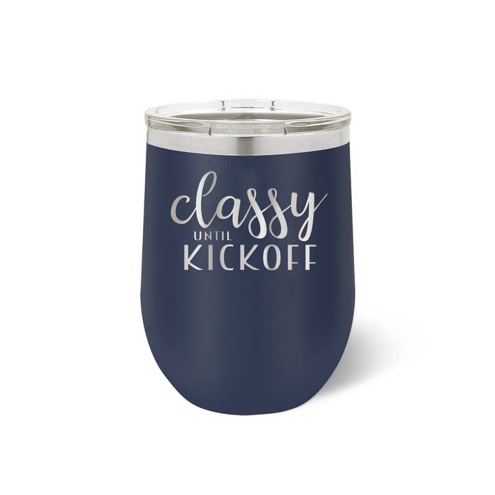 Viv&Lou - Wholesale Insulated Mug/Tumbler - Classy Until Kickoff Tumbler