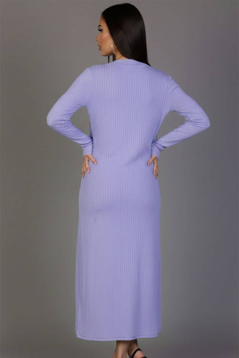 CAPELLA APPAREL - Wholesale Dress - Women's - Ribbed Cardigan & Cami Midi Bodycon Dress20