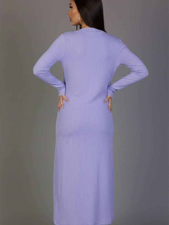 CAPELLA APPAREL - Wholesale Dress - Women's - Ribbed Cardigan & Cami Midi Bodycon Dress20