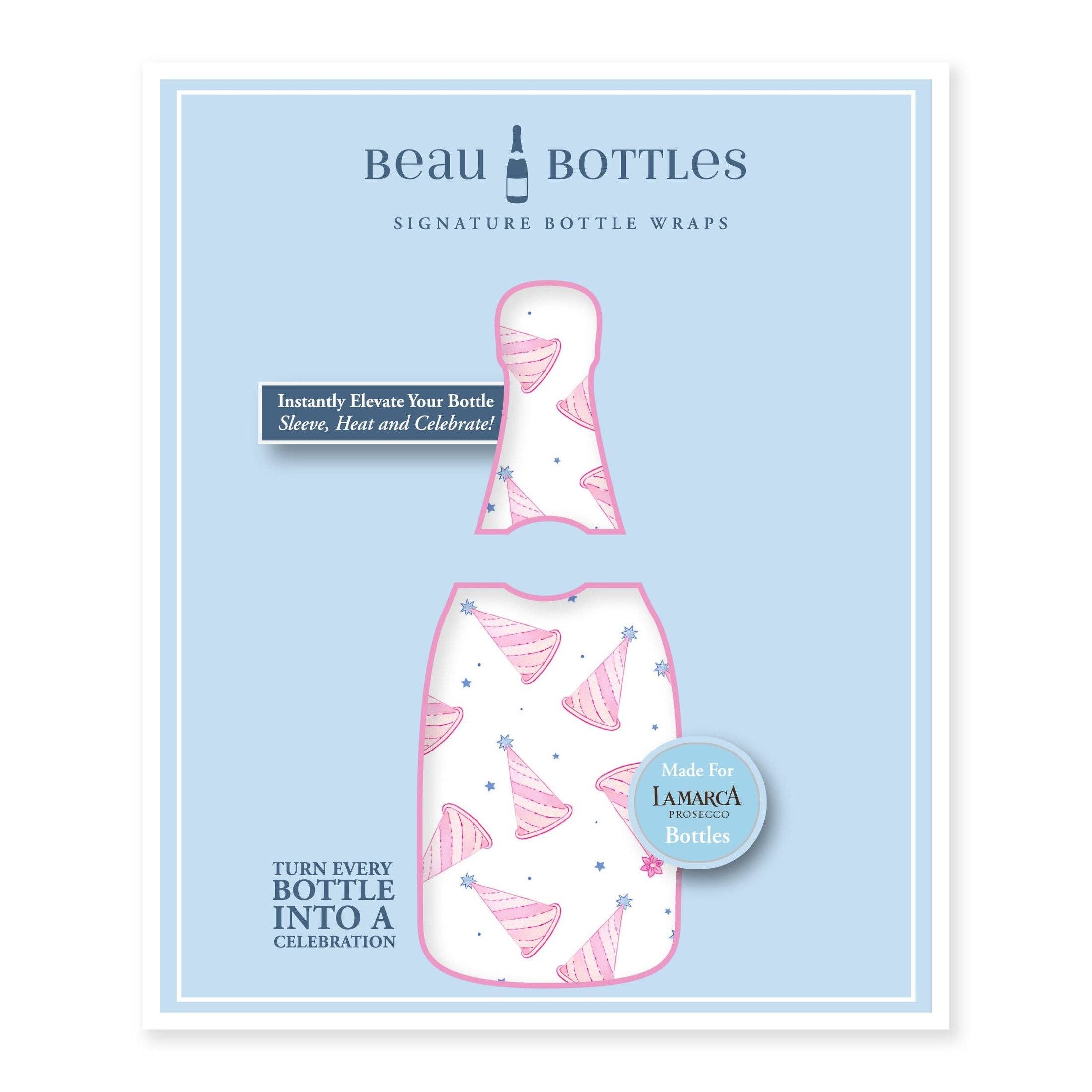 Beau Bottles - Wholesale Wine Gift Bag - Beau Bottles Pastel Birthday Party Hats - Prosecco Collection5