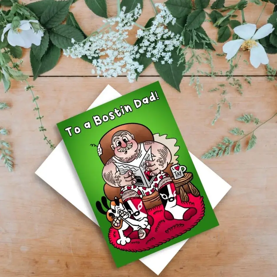 Black Country Cards - Wholesale Everyday Greeting Card - To a Bostin Dad!1