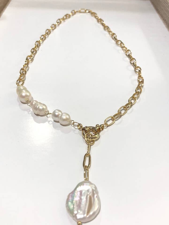 #1091 Bascule avec grande pièce organique et perle de cacahuète pour la vente par Studio G