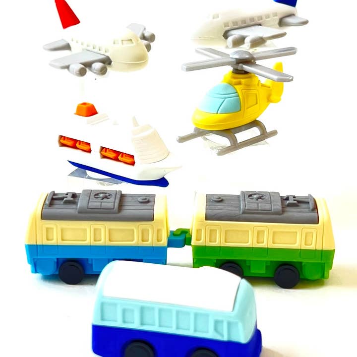 38136 Iwako Airplane, Helicopter, Ship Eraser for wholesale by BCmini