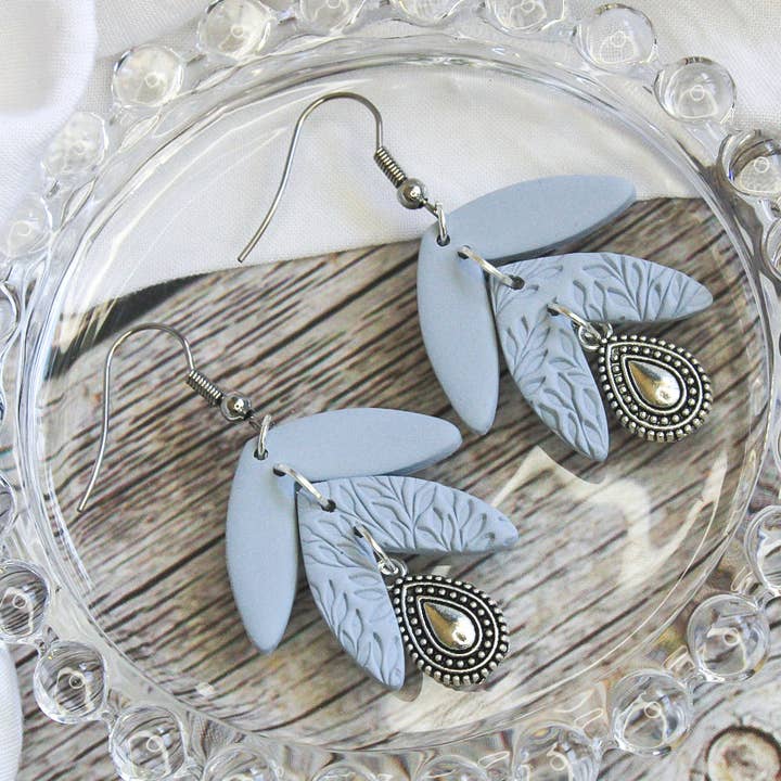 Petal Charm Dangle Earrings for wholesale by Arias Design Co