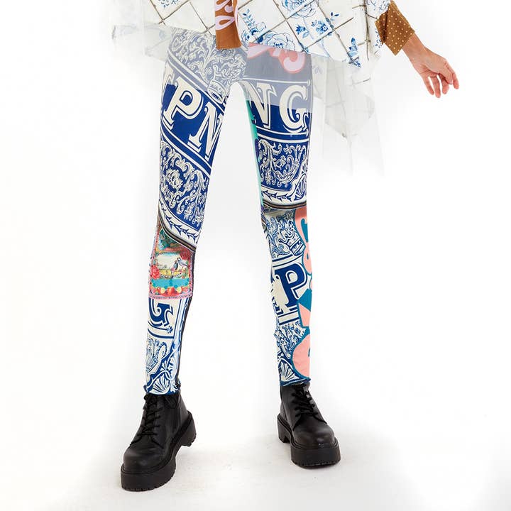 Leggings - Piastrelle Ocean Washed per la vendita all'ingrosso da parte di IPNG Design