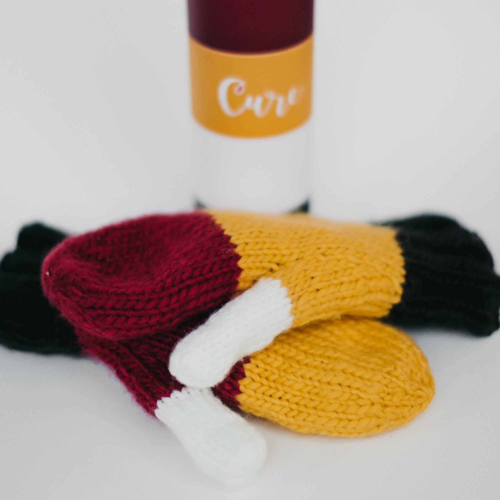Pretty Simple - Wholesale Mittens - Women's - CURE Mittens (Maroon and Gold)4