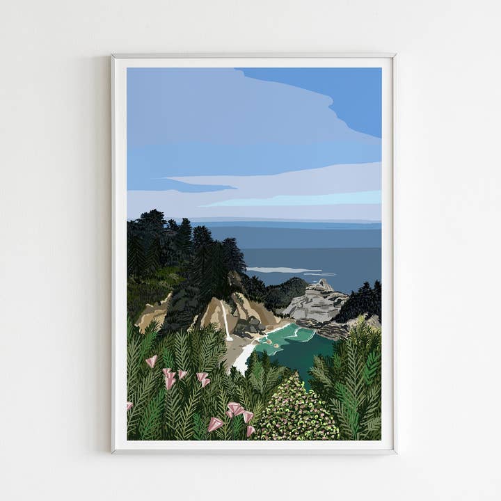 Plakat Big Sur California, Mcway Falls Poster, Illustration für den Großhandel von Endless Summer Posters