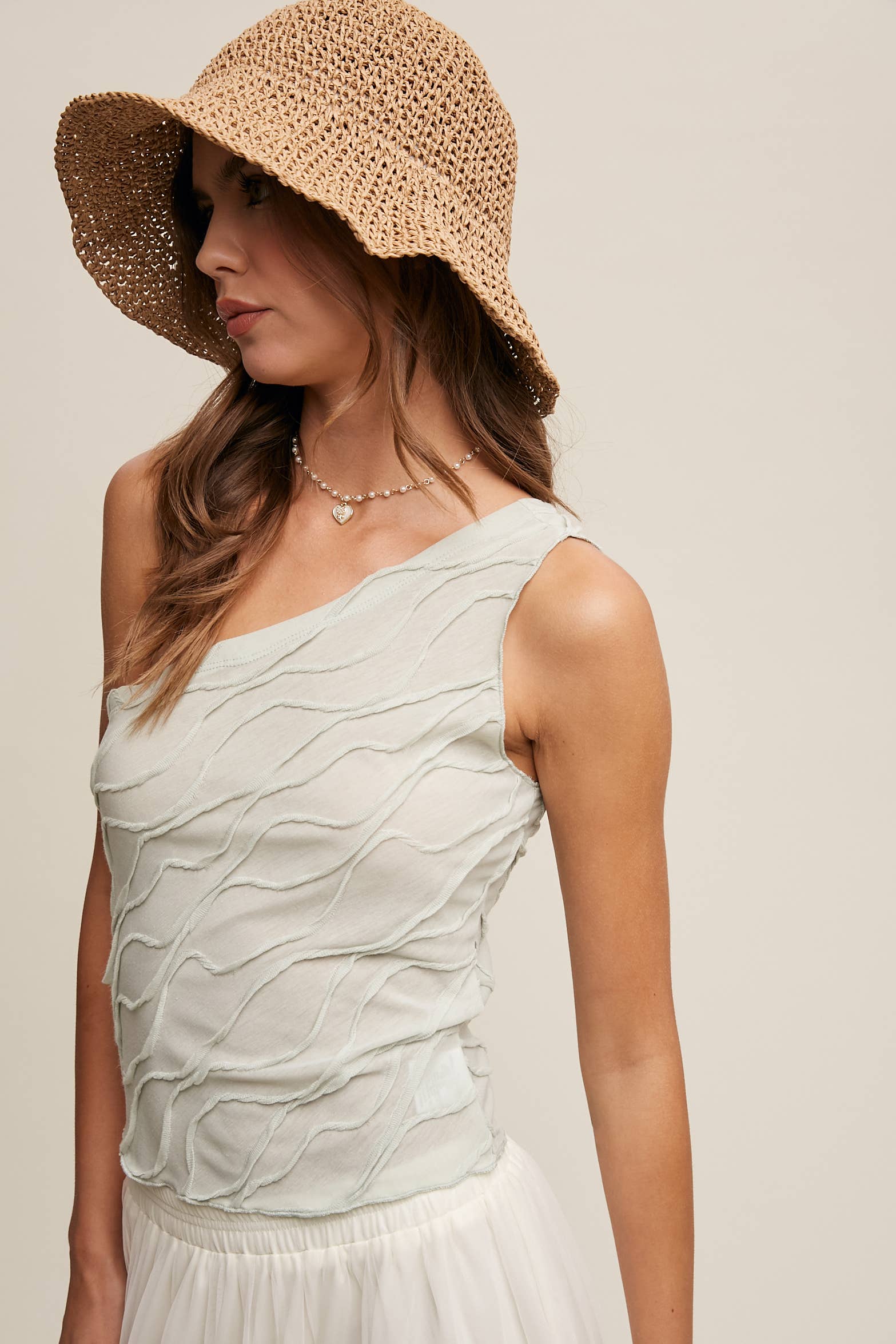 Listicle – wholesale Blus - Dam – Elegant asymmetrisk vågtopp15