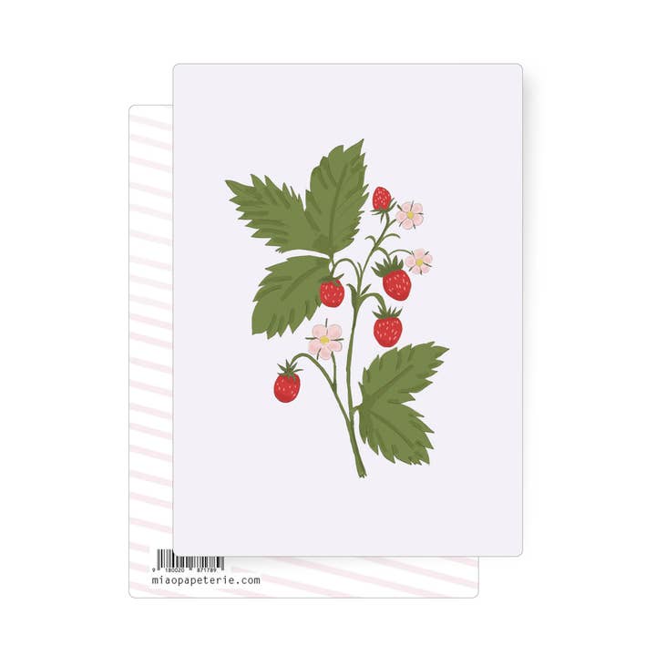 Strawberries | Postcard for wholesale by MIAO Papeterie
