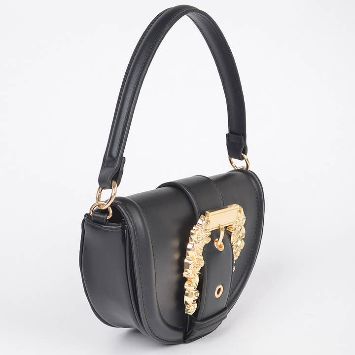 3AM BY H&D ACCESSORIES - Wholesale Shoulder Bag - Women's - HPC5891 FAUX LEATHER SHOULDER BAG W/BIG METAL BUCKLE