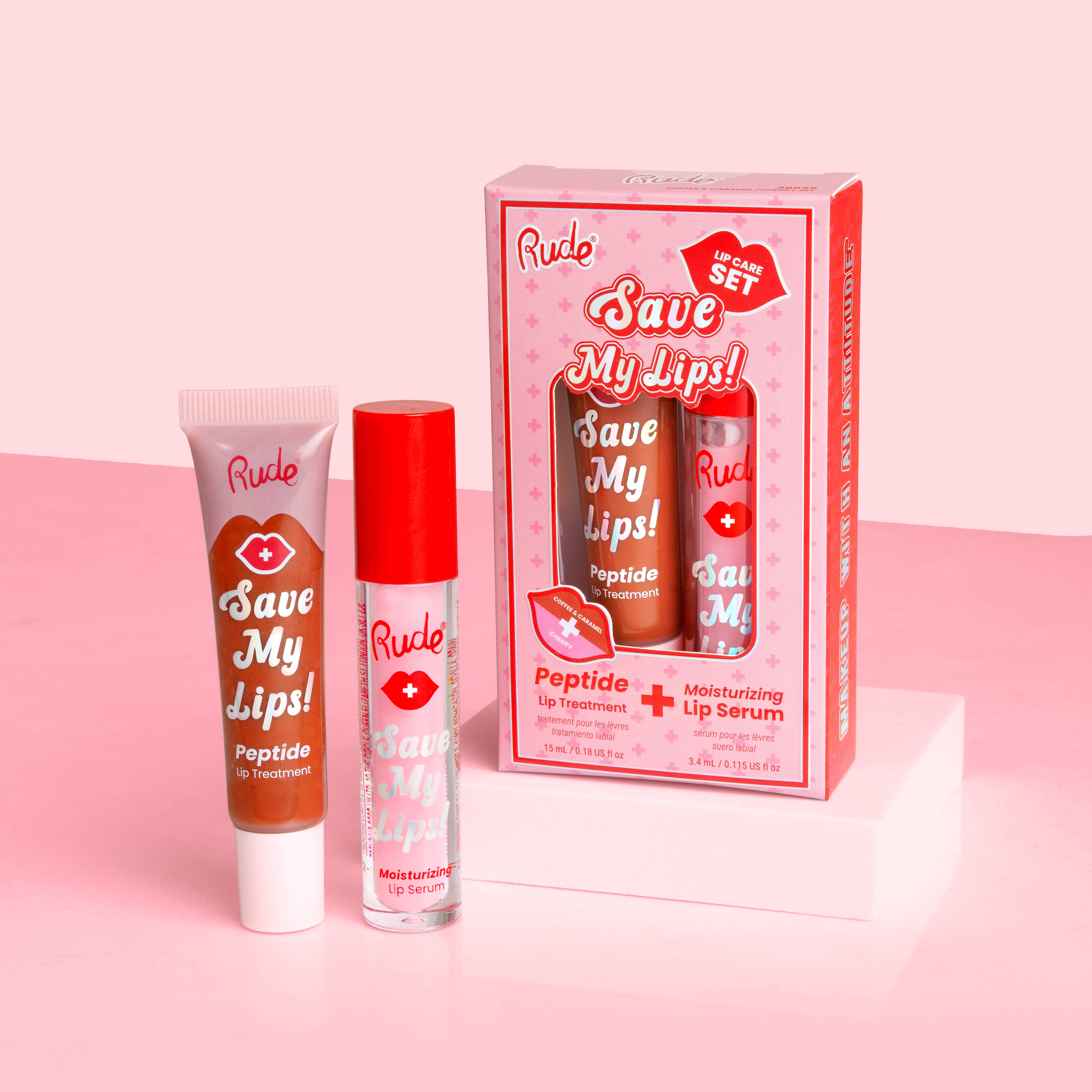 Rude Cosmetics - Vente Brillants à lèvres et gloss - Ensemble de Soin des Lèvres Combo Save My Lips4