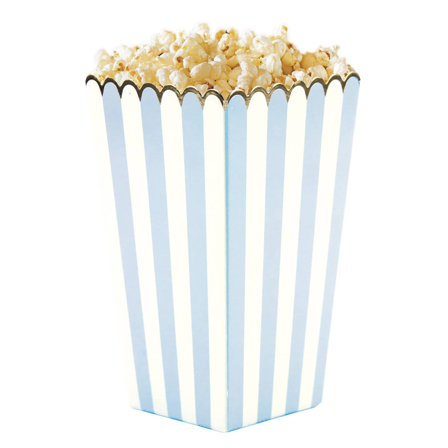 Tim&Puce Factory - Wholesale Party Favor Bag/Box - PASTEL BLUE AND GOLD POPCORN BOXES X 82