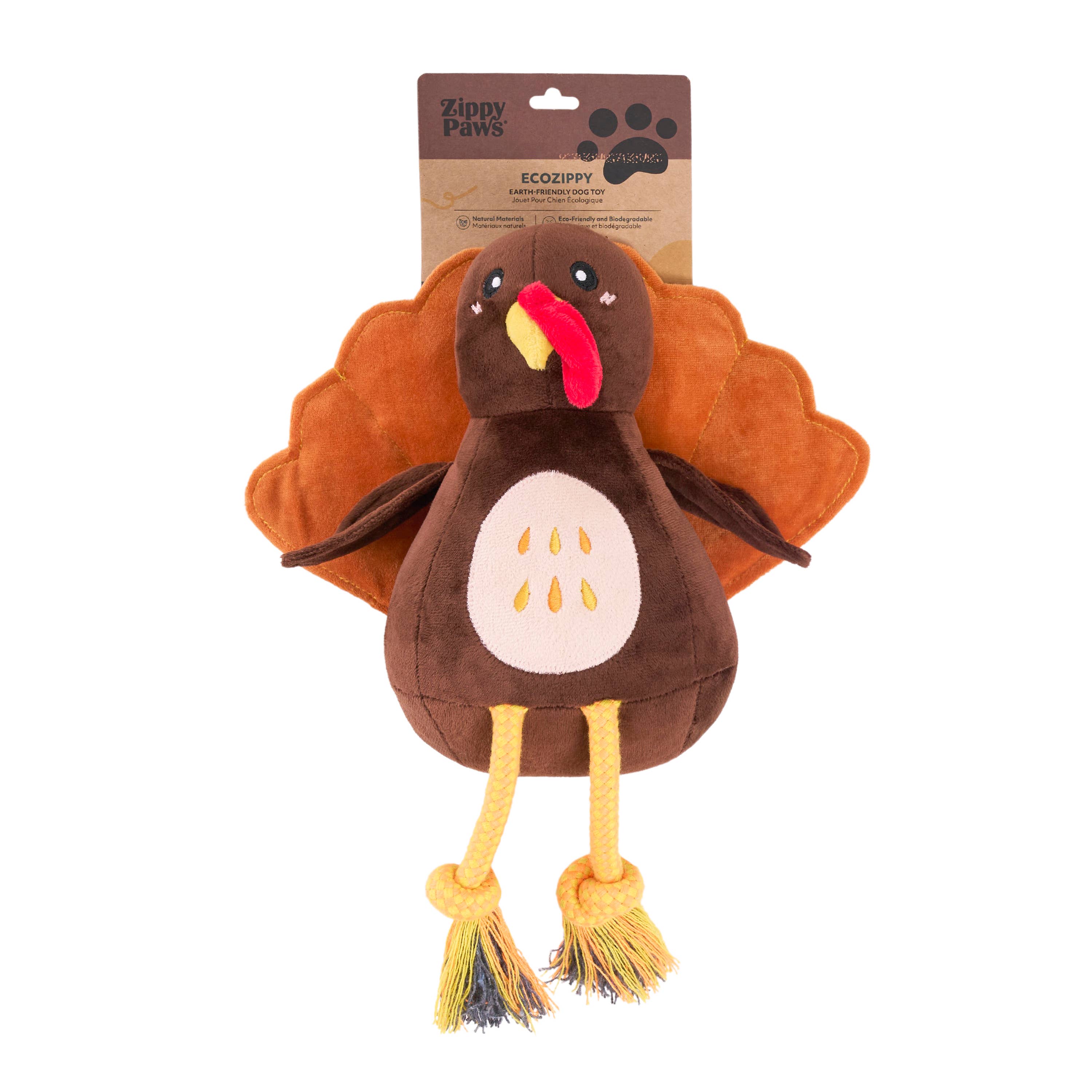 ZippyPaws – wholesale Leksak - Hund – ecoZippy Höstskörd Kalkon6