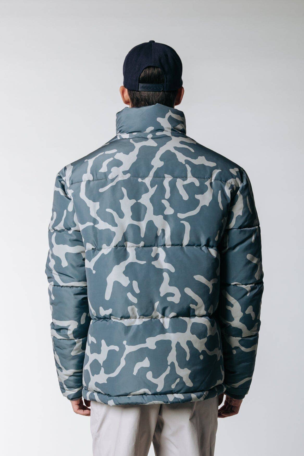 Finch Clean Camo Puffer Jacket | Dark grey for wholesale on Faire6