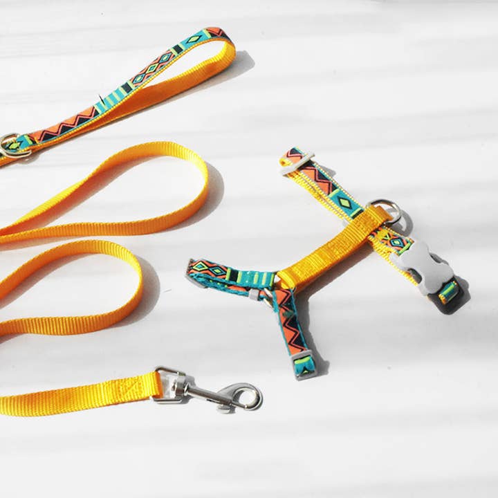 Cheerhunting - Wholesale Pet Collar - Cat/Dog - Loofie - Colorful Pet Harness & Leash Set