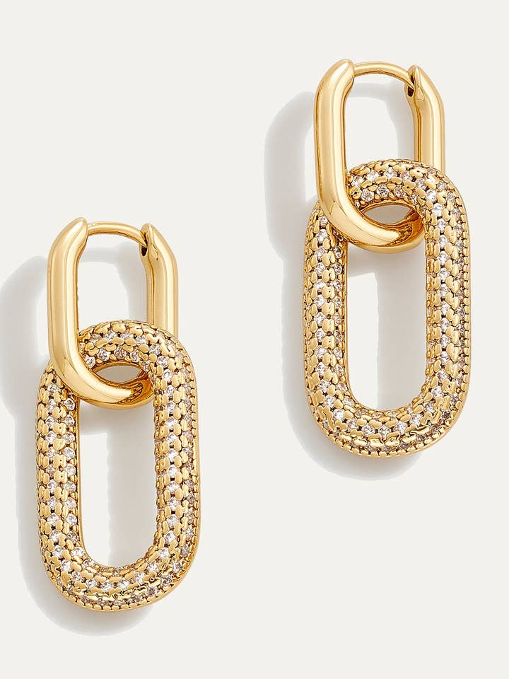 Reversible Pavé Link Earrings for wholesale by Stella & Dot