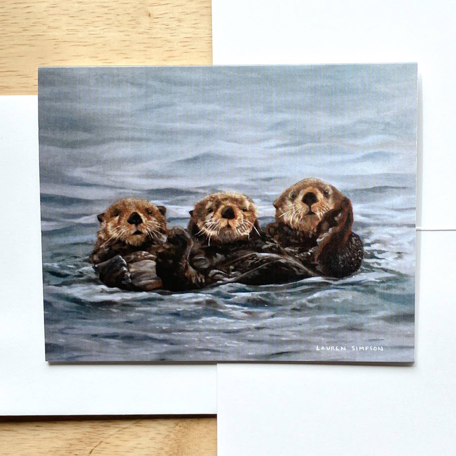 Lauren Simpson Art – Großhandel Grußkarten für den Alltag – Otters-Karte2
