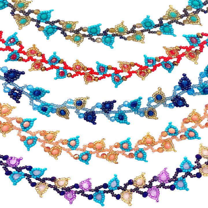 Pichincha - Wholesale Anklet - Guatemalan Leaf Vine Seed Bead Strand Anklet