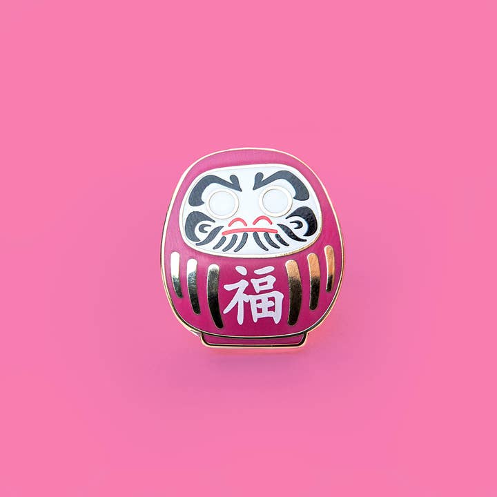 Leon Römer Illustraties - Wholesale Lapel Pin/Button - Daruma Doll enamel pin - Japanese lucky charm lapel pin13
