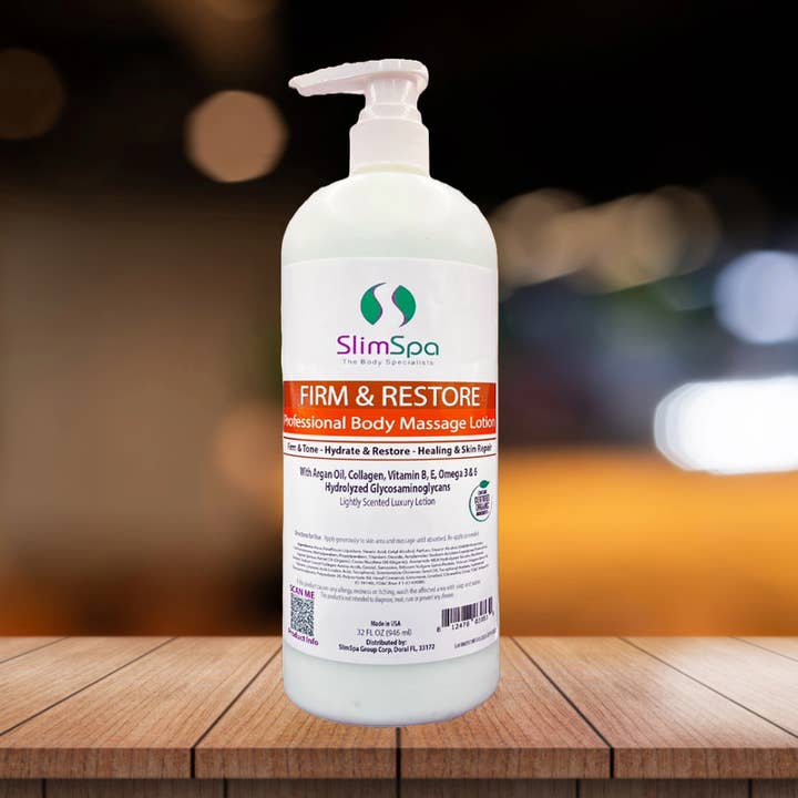 SlimSpa The Body Care Specialists - Wholesale Body Cream/Lotion - FIRM & RESTORE Professional Body Massage Lotion 32 oz.1