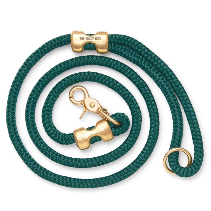 Evergreen Marine Rope Dog Leash for wholesale by The Foggy Dog