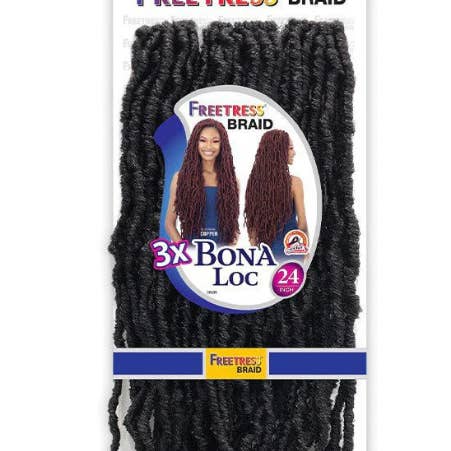 Freetress Synthetic Pre Looped Crochet Braid 3X BONA LOC 24" for wholesale by Majestic Wholesale