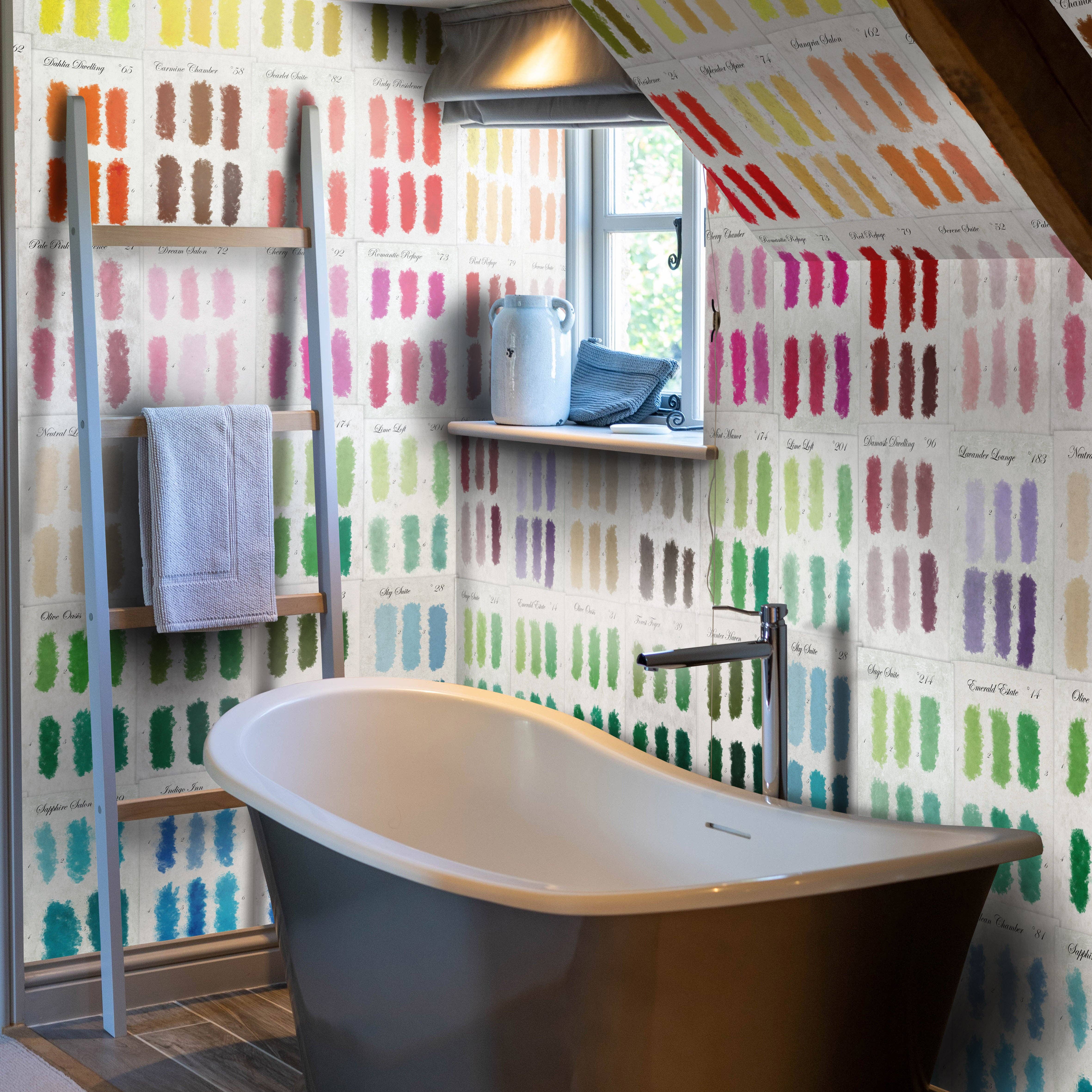 Wallpapers4Beginners - Wholesale Wallpaper - Carta da parati con palette di colori dipinta a mano5