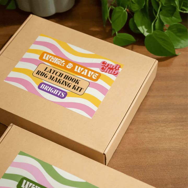 Craft Club - Wholesale DIY craft kit - WHIRL & WAVE BRIGHTS - Rug Making Kit5