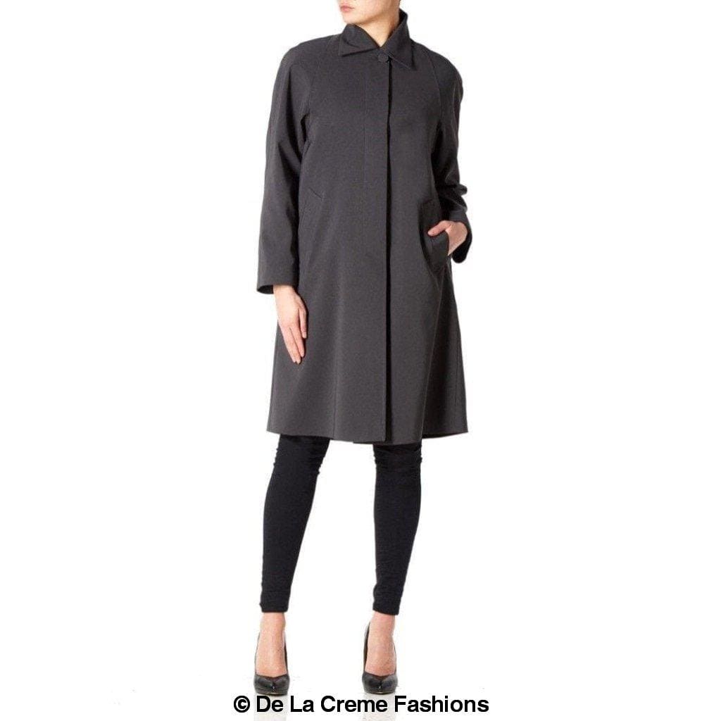 De La Creme Fashions - Wholesale Coat - Women's - De La Creme - Womens Oversized Knee Length Plus Size Mac8